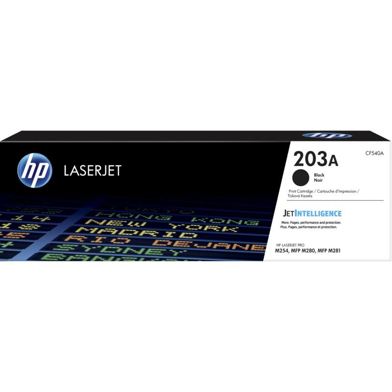 Genuine HP 203A Black LaserJet Toner Cartridge (CF540A)